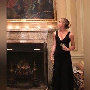 Black floor length Mason evening dress size 2, great condition